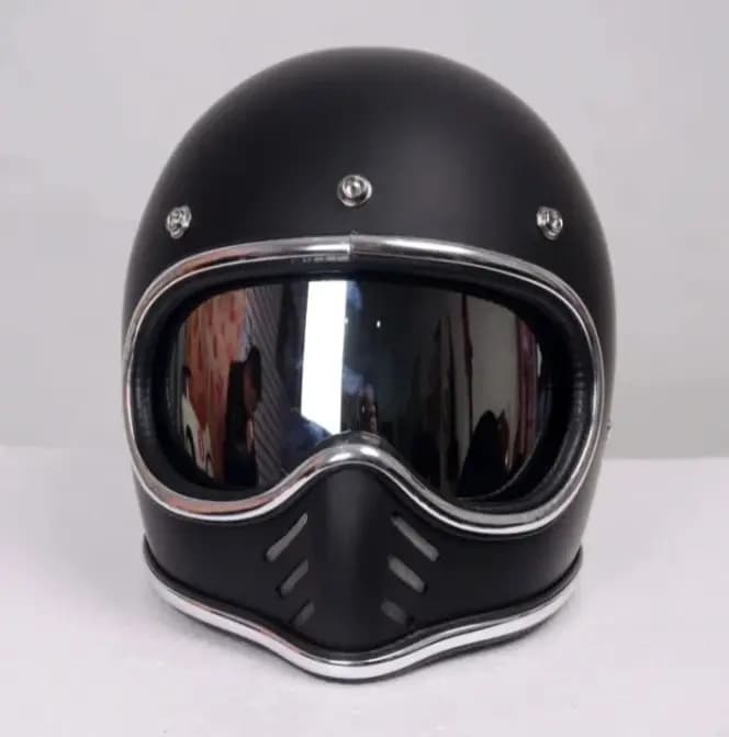 Casque de moto rétro à nez pointu