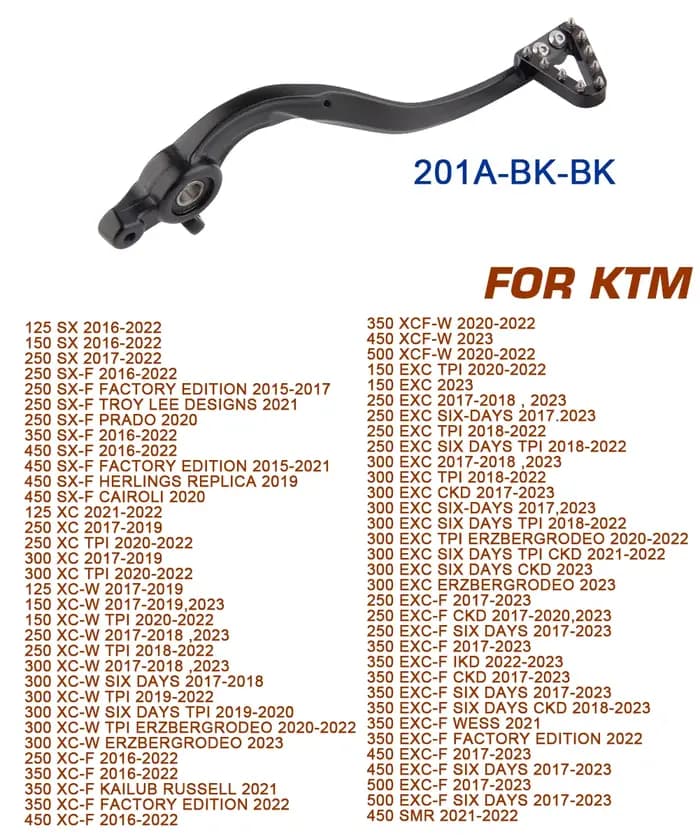 Levier de frein arrière pour moto KTM SX SX-F 2007-2025 XC XC-F XC-W EXC EXC-F 2008-2025 SMR450 2008-2024 125-530CC