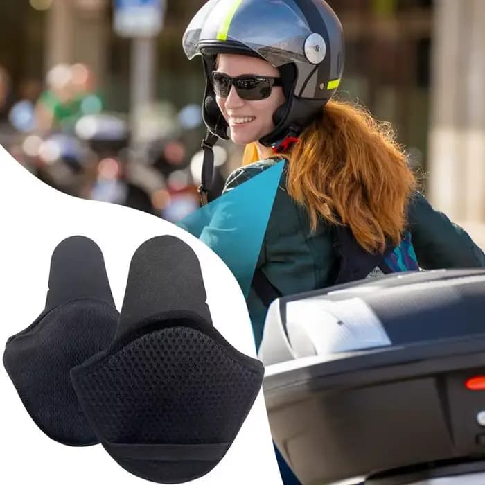Casque de moto cache-oreilles détachables hiver chaud
