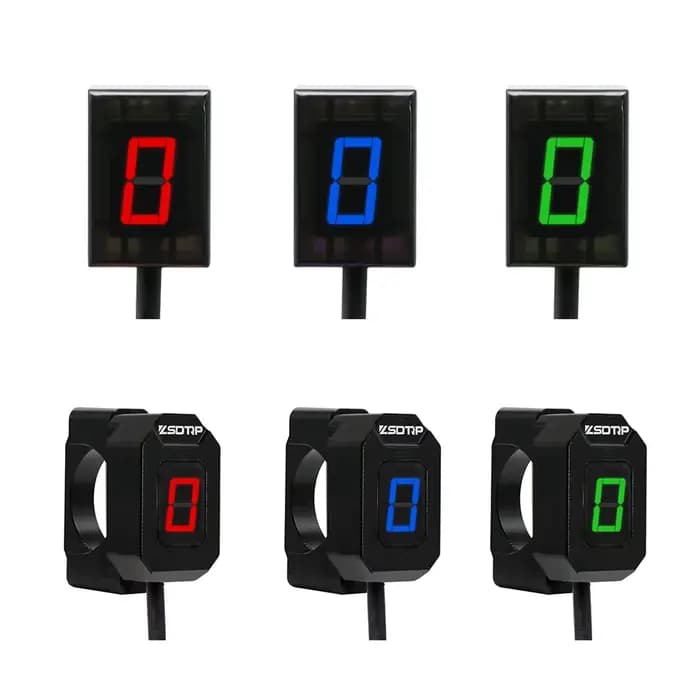ZSDTRP 6 vitesses universel moto indicateur de vitesse numérique affichage LED levier de changement