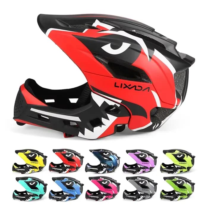 Casque de cyclisme VTT amovible pour enfants – Protection complète du visage pour la skateboard