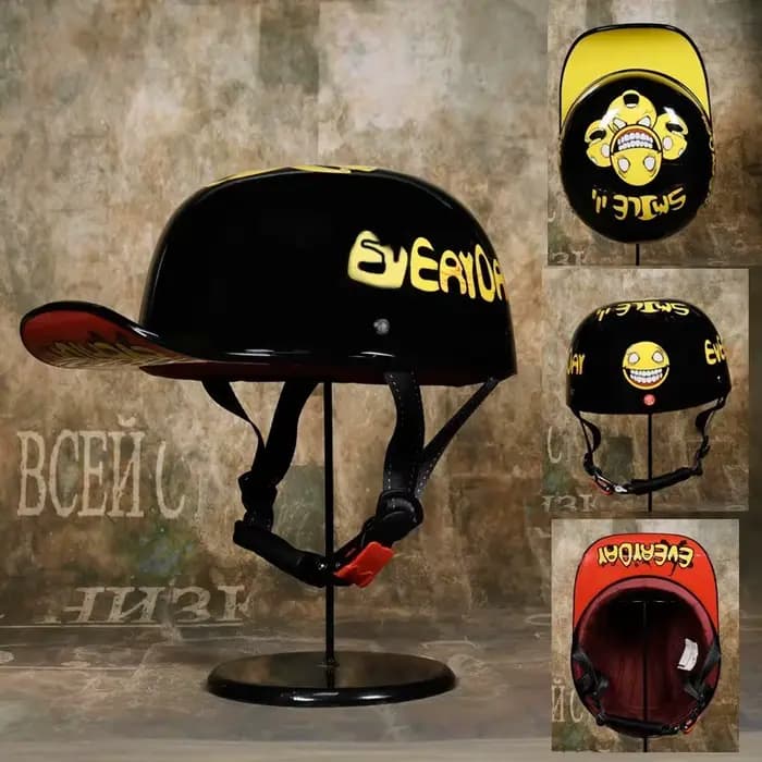 Casque de Moto rétro, demi-visage, Vintage, pour Scooter et motard