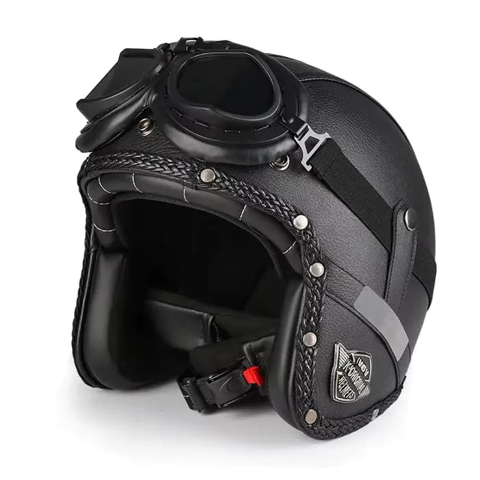 Casque de moto rétro amovible Masque Cruiser 3/4