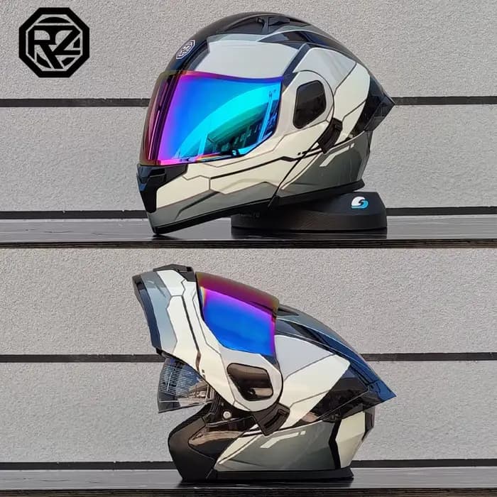 ORZ personnalisé Moto casque intégral hommes femmes mode double lentille casques Motocross course modulaire rabattable