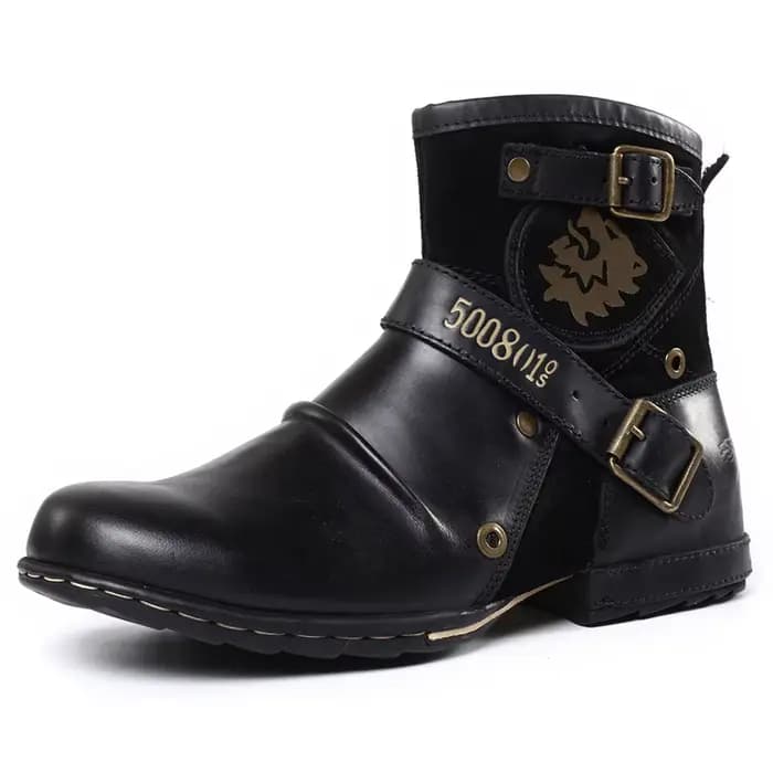 Bottes de moto pour hommes robe décontractée confort botte occidentale Zapatos hommes chaussures che