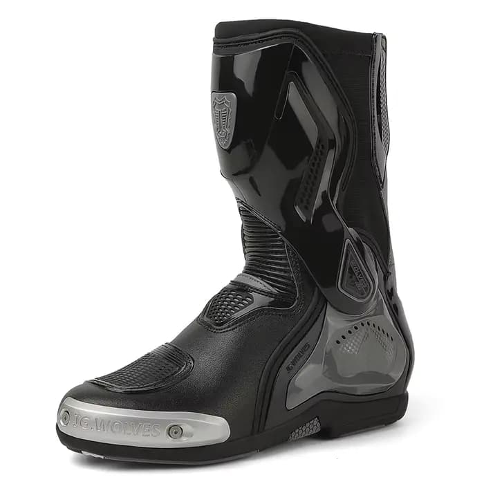 Bottes de moto pour hommes, haute tige, coupe-vent, imperméables, anti-collision, respirantes, antid