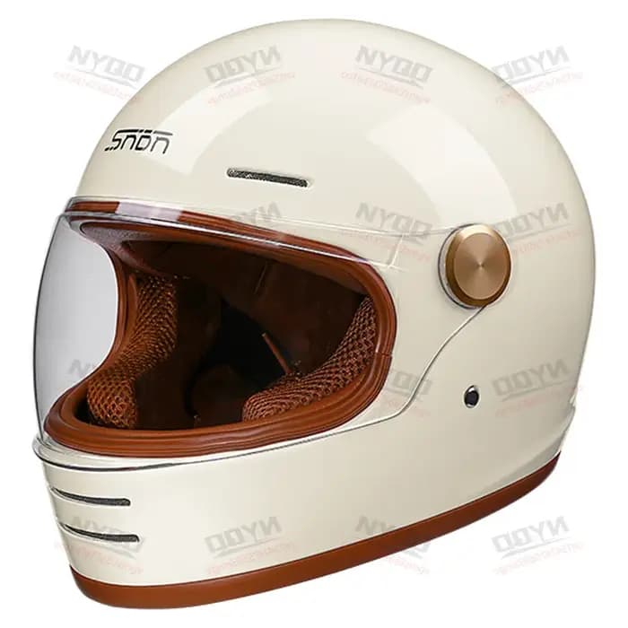 Casque de moto intégral rétro