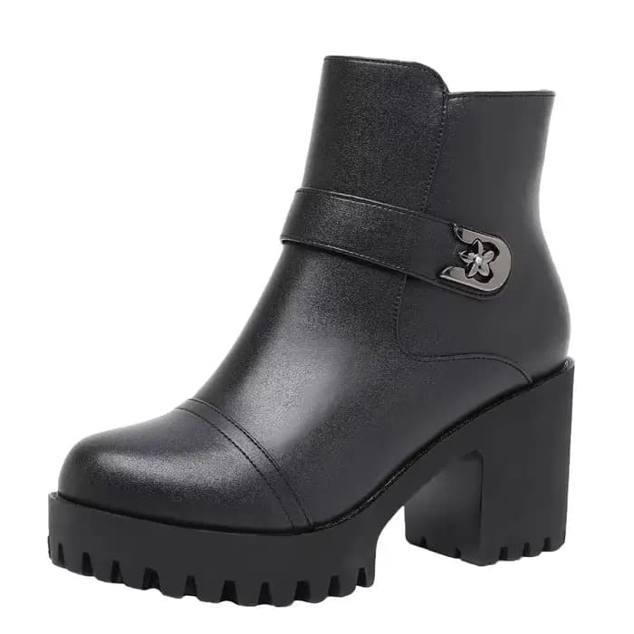 Bottes de moto à talon épais de 8 cm