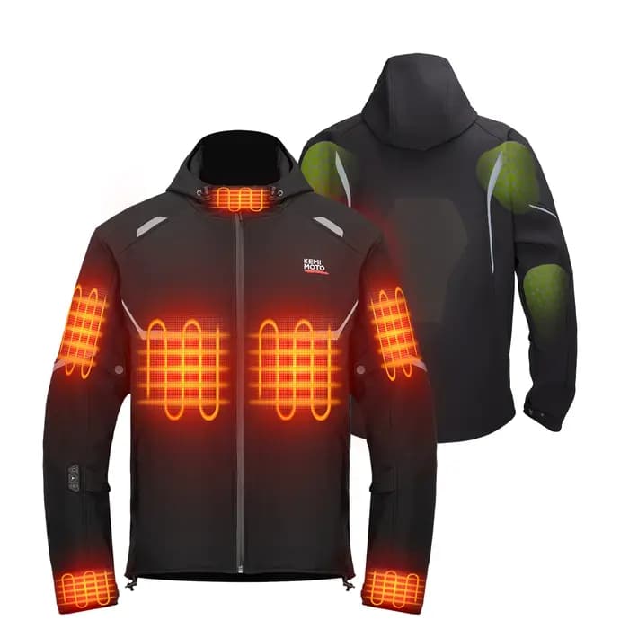 Veste chauffante pour moto pour hommes