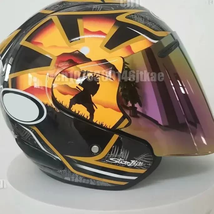 Ram3 Pedrosa samouraï demi-casque hommes et femmes moto tout-terrain casque d'été descente course montagne croix Casco Capacete