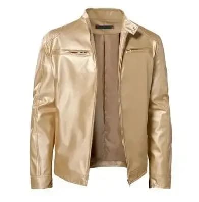 Veste de moto en cuir pour hommes