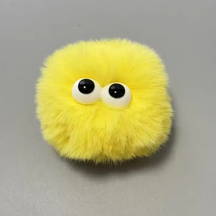2 pièces casque de Moto doux grands yeux décoration mignon boule en peluche pour Motocross intégral hors route