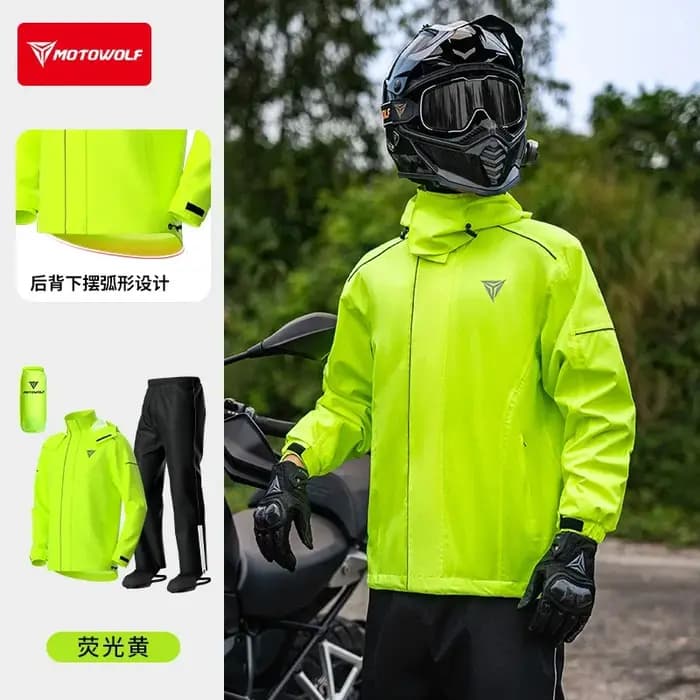 Combinaison de pluie pour moto Motowolf