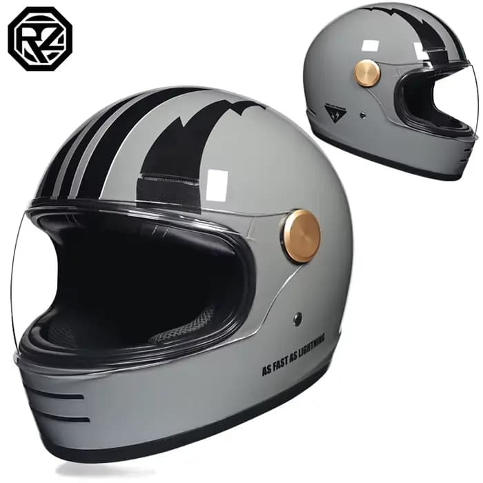 Casque de moto intégral vintage