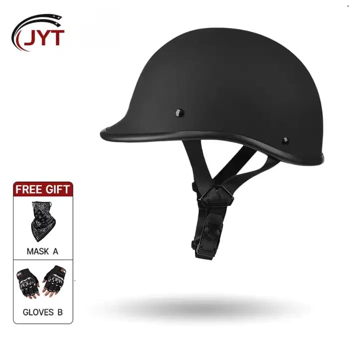 Casque de moto d'été pour hommes, demi-visage rétro américain, léger de haute qualité, facile à tran