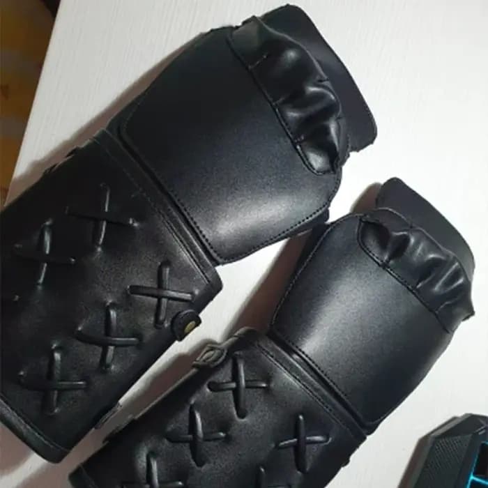Gants de moto en armure rétro médiévale, avec poignets larges, brassards, gantelet de guerrier Steampunk pour hommes, chevaliers templiers, Cosplay