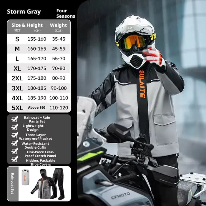Combinaison de pluie pour moto pour hommes et femmes, imperméable, respirante, veste et pantalon, ba