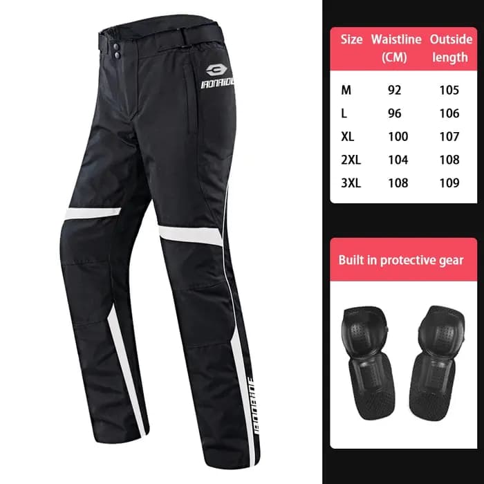 Pantalon de moto chaud coupe-vent avec équipement de protection