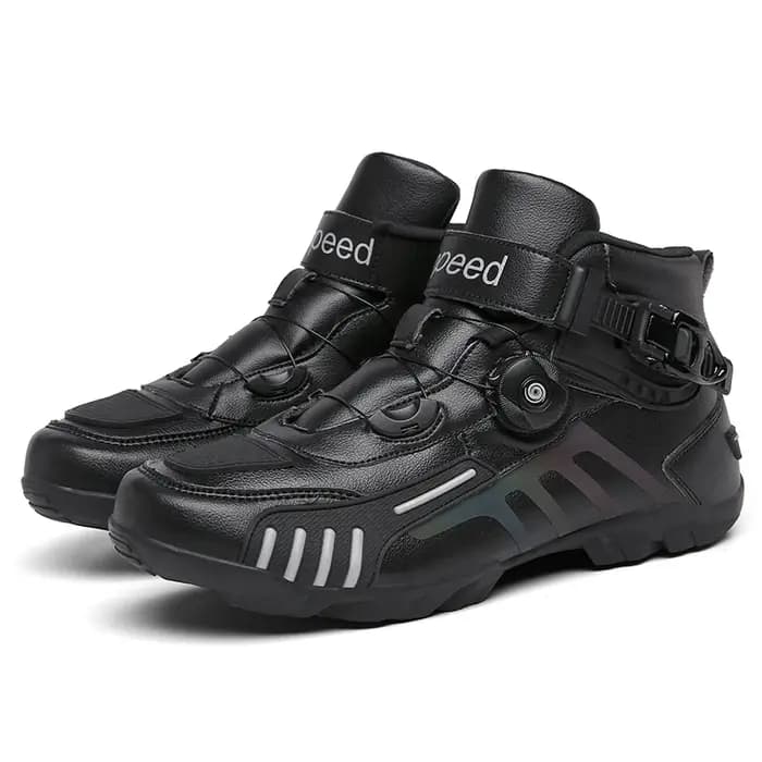  Homme moto bottes en plein air anti-dérapant Motocross course chaussures de sport hommes moto Protection botte hommes moto chaussures
