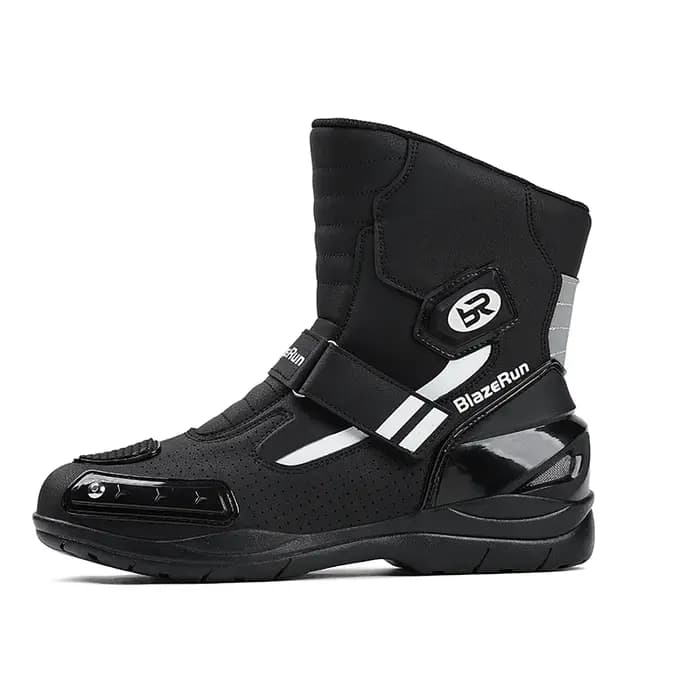 Nouvelles bottes de moto en cuir pour hommes