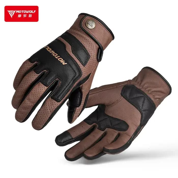 Gants de moto en cuir, accessoires de motocross