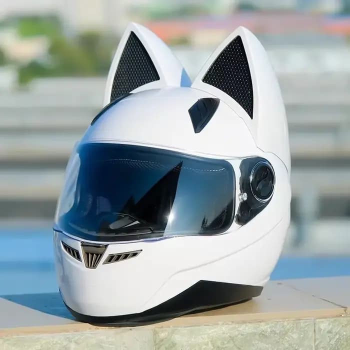 Casque de Moto avec oreilles de chat pour femmes
