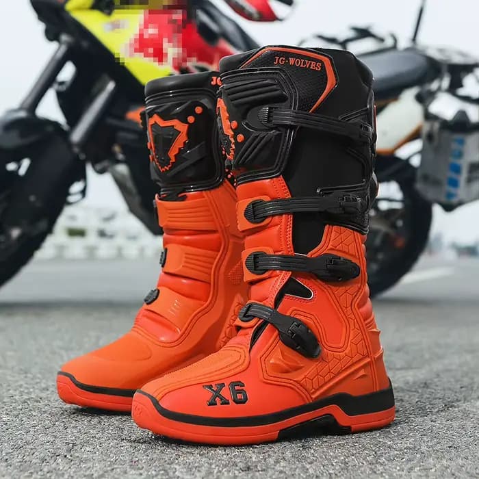 Nouvelle botte de Motocross hommes femmes équitation mi-mollet cheville chaussures de protection Moto équipement