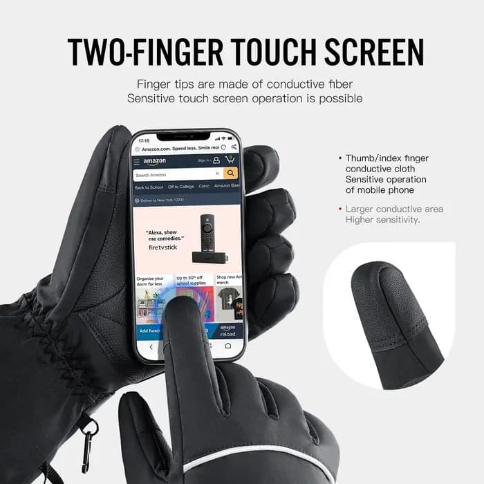 Gants chauffants électriques Moto hiver Moto gants chauffants chaud imperméable Rechargeable chauffage gants thermiques pour motoneige