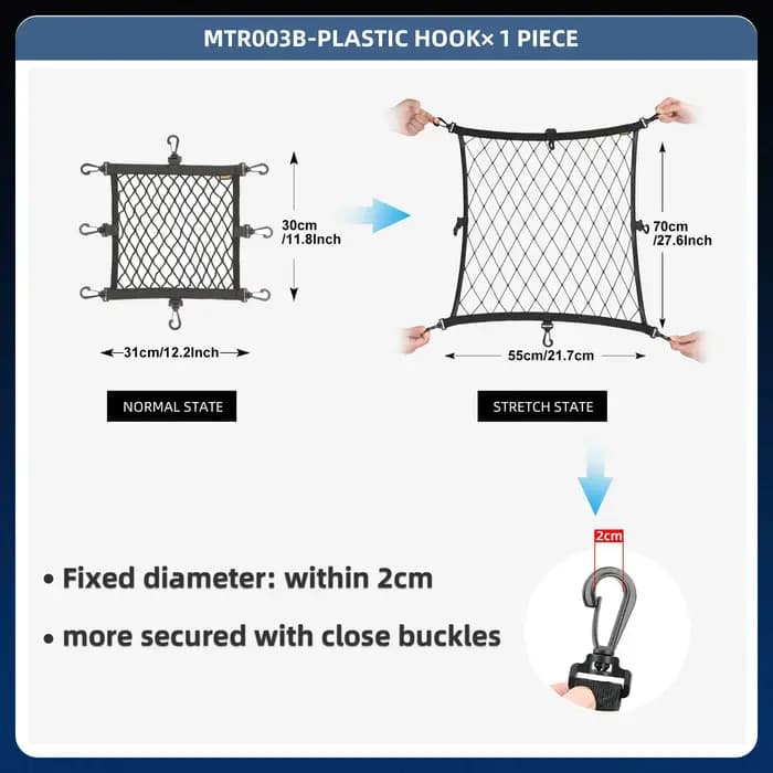 Rhinowalk – filet élastique pour casque de moto