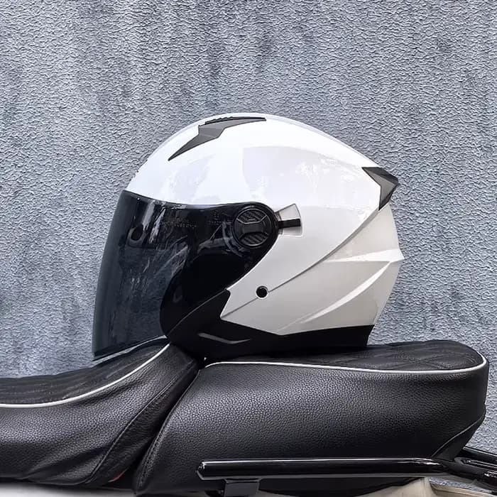 Demi-casque de moto tout-terrain gris mat pour hommes et femmes