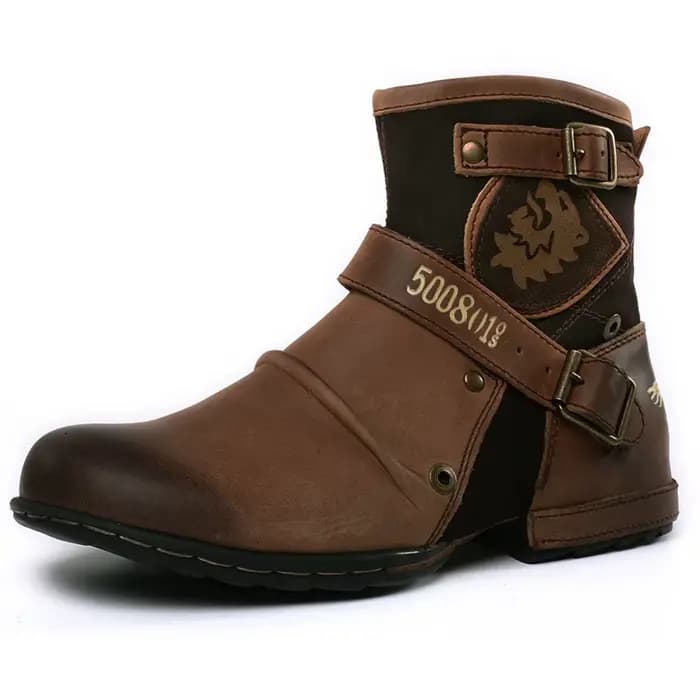 Bottes de moto pour hommes robe décontractée confort botte occidentale Zapatos