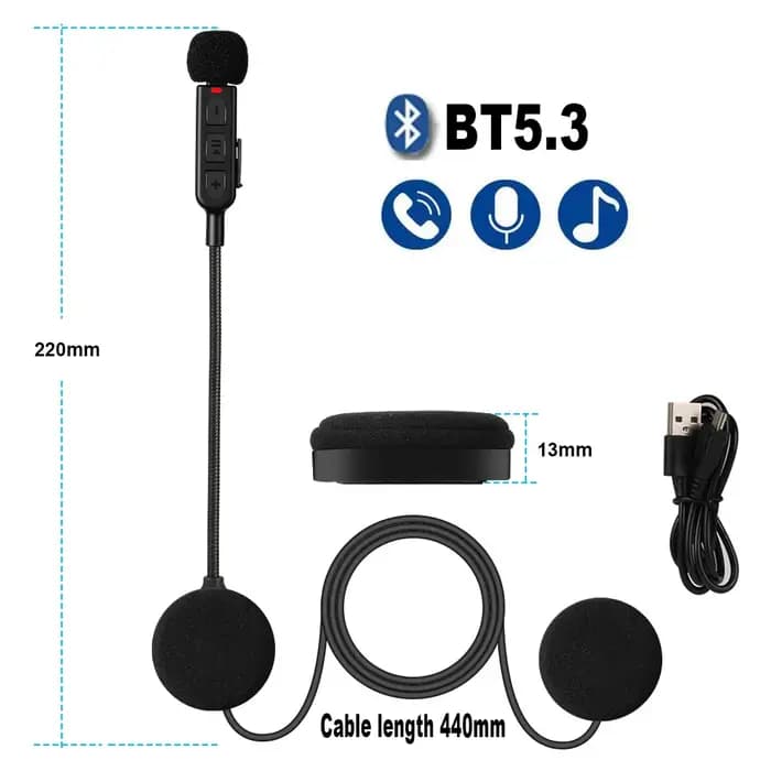 Casque de moto Bluetooth 5.3