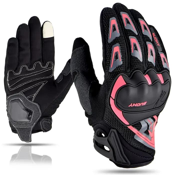 Gants de Moto de Course Respirants à Doigts Complets