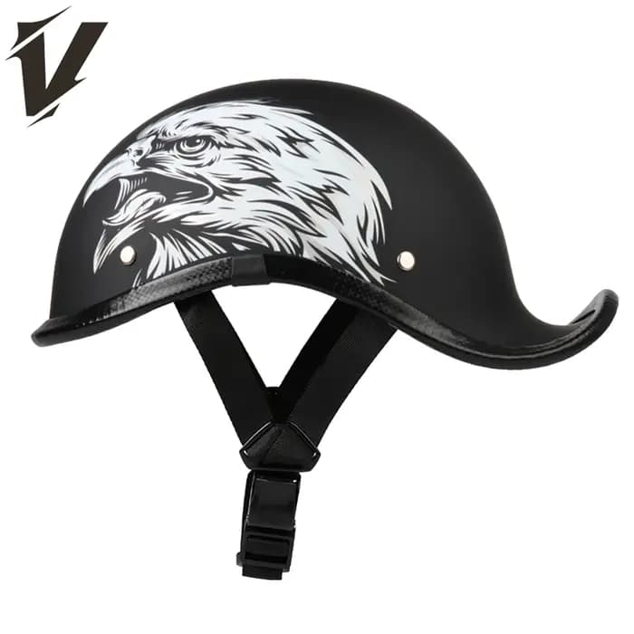 Casque de moto rétro personnalité demi-casque vélo électrique