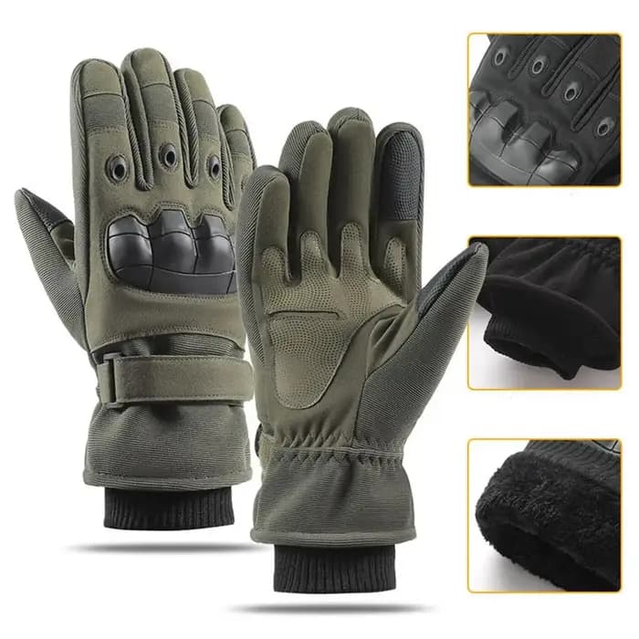 Gants de moto résistants au froid d'hiver gant militaire doigt complet Sport de plein air Guantes Para Motociclistas