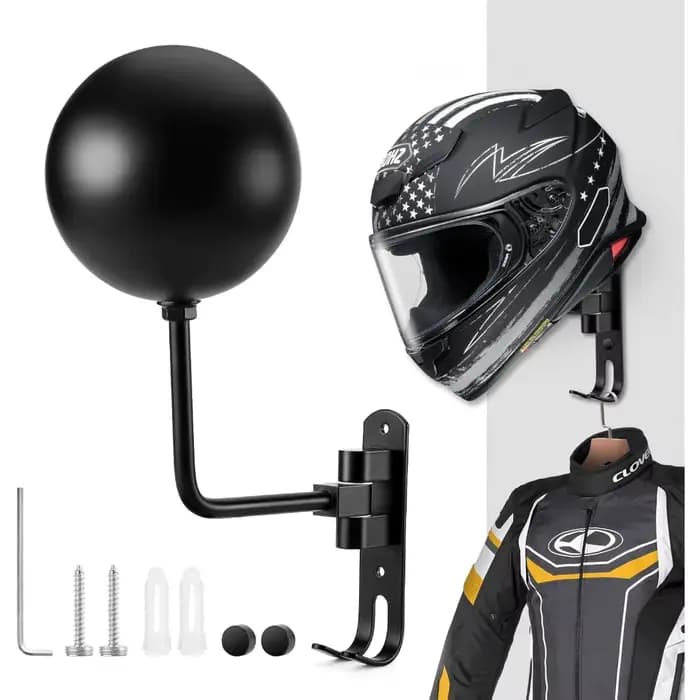 180 ° Support mural rotatif pour casque de moto
