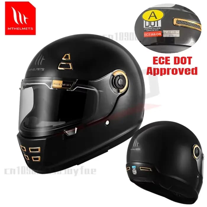 Casque de moto rétro JARmemorial pour hommes et femmes