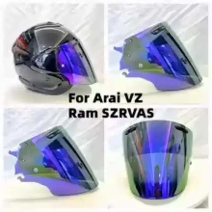pour casque de moto Arai VZ Ram SZRVAS, verres Aurora argentés et marron avec placage électrolytique spécial