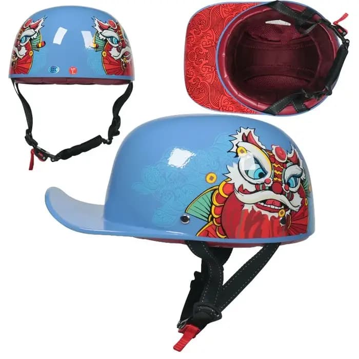Casque de moto demi-visage pour hommes et femmes
