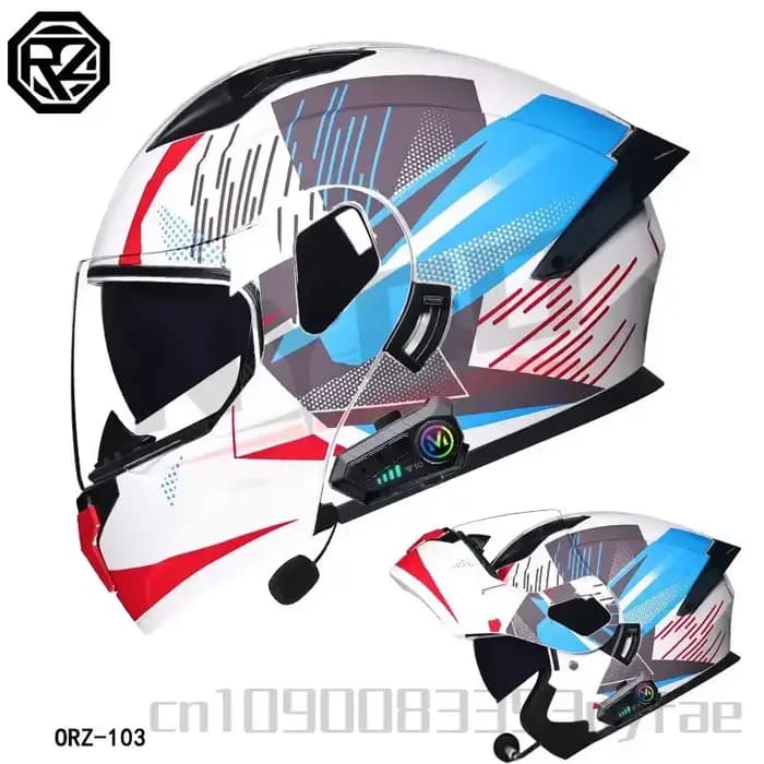 Casque de moto à double lentille ORZ-103
