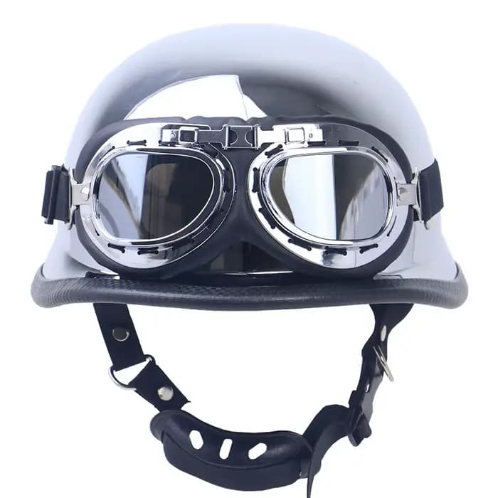 DOT – casque de moto de couleur Chrome argent miroir
