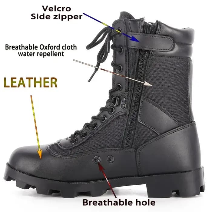 LAHORS ® Cuir homme bottes tactiques Sport chaussures de randonnée en plein air cheville désert Combat