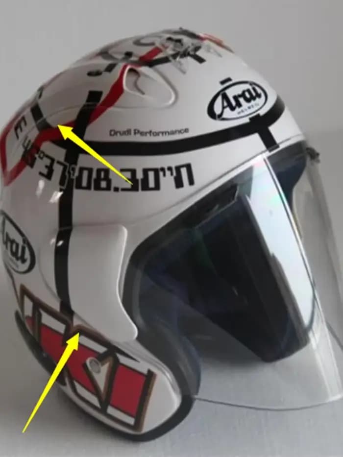 Haut pour Arai 3/4 casque sz-ram 3 Hermonza lentille 18 visière