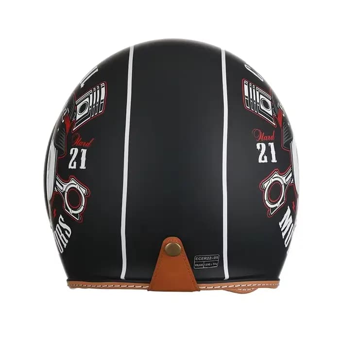 Casque de moto à visage ouvert pour adultes