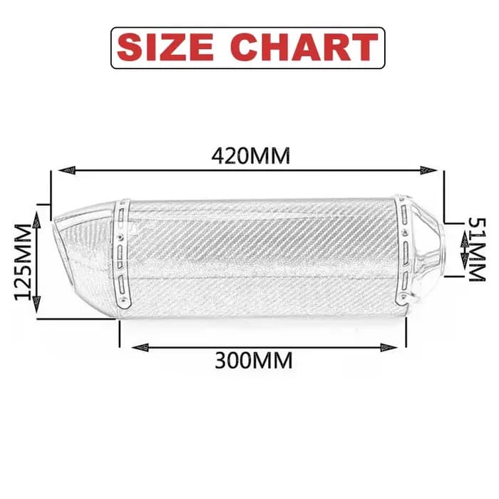 Silencieux d'échappement universel en Fiber de carbone, 51mm, R77, pour Yamaha R3 R6 MT07, Kawasaki