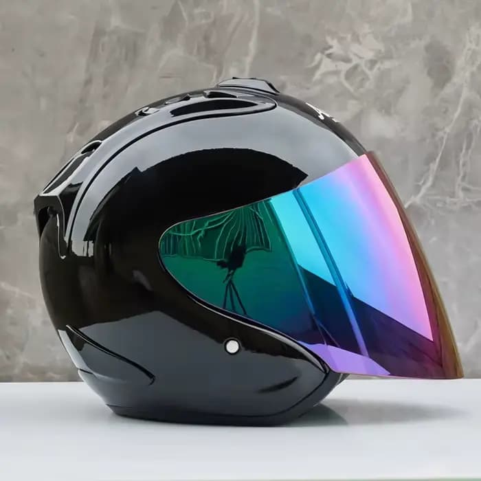 Ram4 noir brillant demi-casque hommes et femmes moto tout-terrain casque d'été descente course montagne croix Casco Capacete
