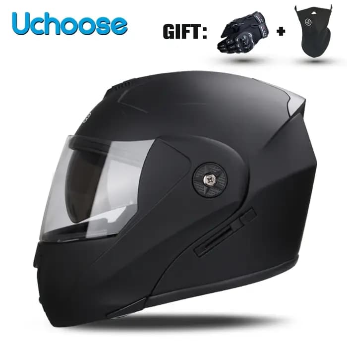 Uchoose-Casque de moto avec visière