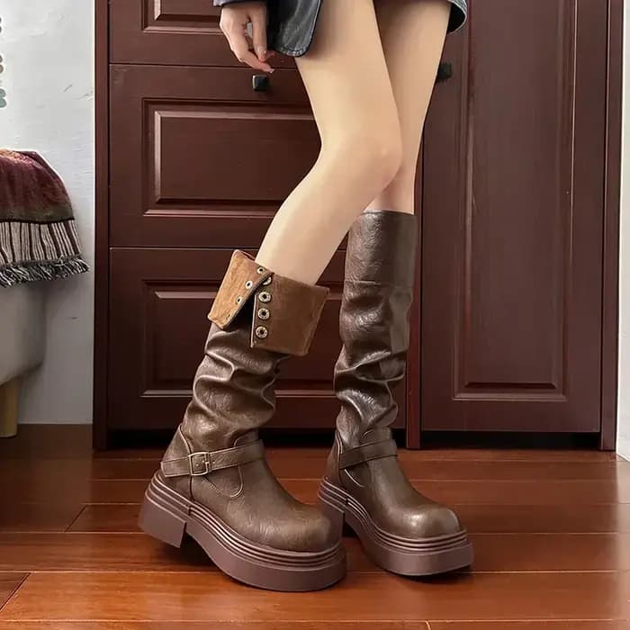Bottes de Moto à Semelles Optiques pour Femme