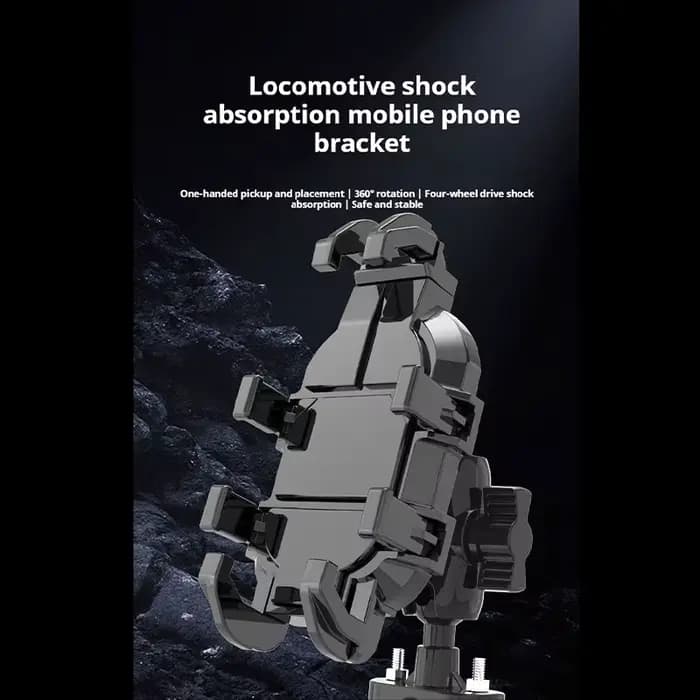 Support de téléphone pour moto et vélo, avec amortisseur, pour guidon de vélo, support de rétroviseu