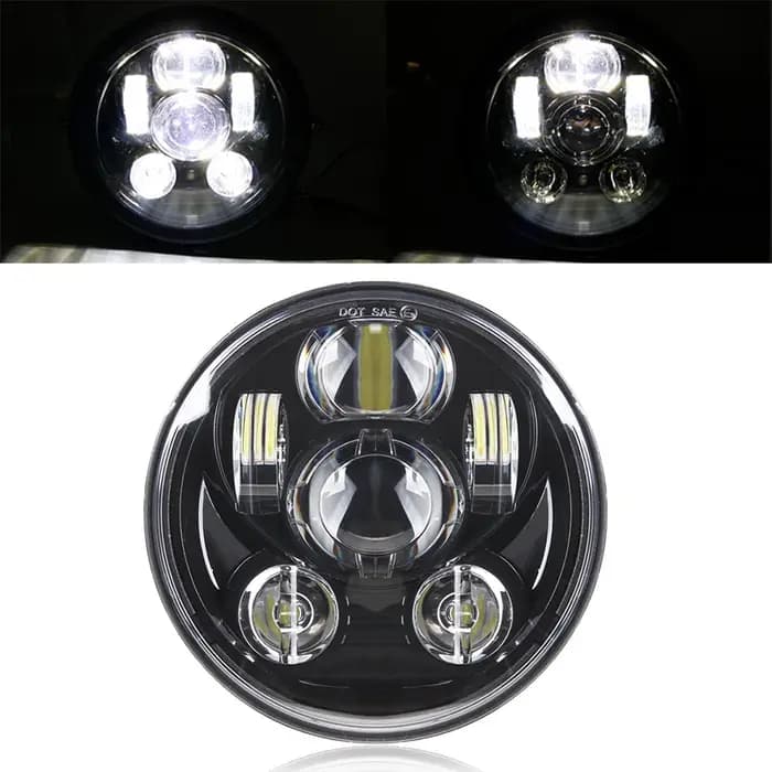 Phare LED DRL 5.75 pouces pour Harley Sportster 1200 XL1200L personnalisé XL1200C 883 XL883 883L XL883R 48